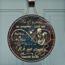 Load image into Gallery viewer, Personalized Round Wood Sign for Couples with Custom Names - Unique Wedding Gift