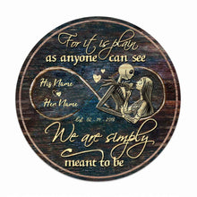 Load image into Gallery viewer, Personalized Round Wood Sign for Couples with Custom Names - Unique Wedding Gift