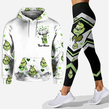 Load image into Gallery viewer, Personalized Grinch Hoodie and Leggings Set for Christmas Gift