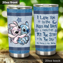 Load image into Gallery viewer, Personalized Couple Tumbler Love You To The Moon & Back Gift