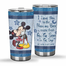 Load image into Gallery viewer, Personalized Couple Tumbler I Love You to the Moon Gift