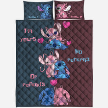 Load image into Gallery viewer, Personalized Couple Ohana Quilt Set Custom Names Gift for Anniversary