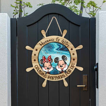 Load image into Gallery viewer, Personalized Wood Sign with Names for Couples - Cruising Partners For Life Gift