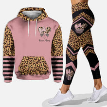 Load image into Gallery viewer, Personalized Pink Leopard Hoodie & Leggings Set for Kids