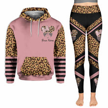Load image into Gallery viewer, Personalized Pink Leopard Hoodie & Leggings Set for Kids