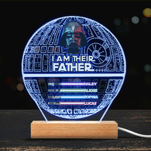 Load image into Gallery viewer, Personalized Star Wars Themed Acrylic Light Plaque Gift for Dad