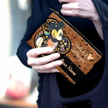 Load image into Gallery viewer, Personalized Mouse Pouch with Leather Pattern Print Gift for Girls