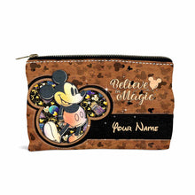 Load image into Gallery viewer, Personalized Mouse Pouch with Leather Pattern Print Gift for Girls