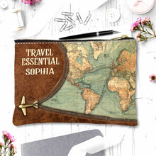 Load image into Gallery viewer, Personalized Travel Pouch with Name Eco-Friendly Design Gift for Her