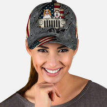 Load image into Gallery viewer, Personalized Classic Cap with Dog Print Custom Name Gift for Pet Lovers