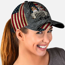 Load image into Gallery viewer, Personalized Classic Cap with Dog Print Custom Name Gift for Pet Lovers