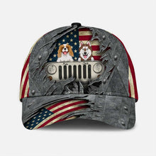 Load image into Gallery viewer, Personalized Classic Cap with Dog Print Custom Name Gift for Pet Lovers