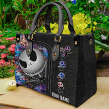 Load image into Gallery viewer, Personalized Leather Handbag with Nightmare Design for Women