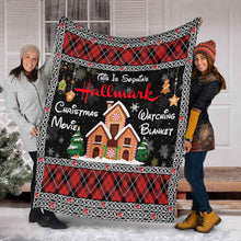 Load image into Gallery viewer, Personalized Christmas Movie Watching Blanket Custom Name Gift
