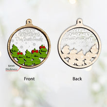 Load image into Gallery viewer, Personalized Grinch Family Ornament Custom Names Christmas Gift