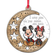 Load image into Gallery viewer, Personalized Moon and Stars Ornament Custom Names Gift for Christmas