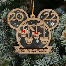Load image into Gallery viewer, Personalized Family Christmas Mouse Ornament Custom Name 2022 Gift