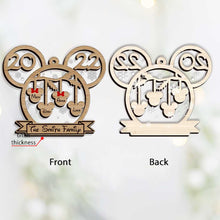 Load image into Gallery viewer, Personalized Family Christmas Mouse Ornament Custom Name 2022 Gift