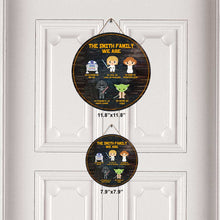 Load image into Gallery viewer, Personalized Round Wood Sign Family Decor Custom Name Gift