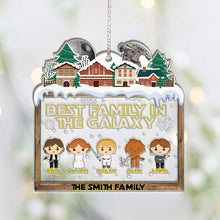 Load image into Gallery viewer, Personalized Christmas Ornament Best Family in the Galaxy Gift
