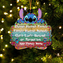 Load image into Gallery viewer, Personalized Ohana Means Family Christmas Ornament Custom Gift