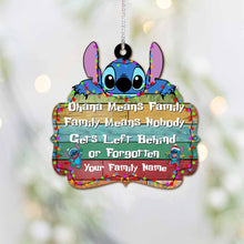 Load image into Gallery viewer, Personalized Ohana Means Family Christmas Ornament Custom Gift