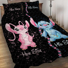 Load image into Gallery viewer, Personalized Couple Quilt Set with Names - Unique Valentine’s Day Gift