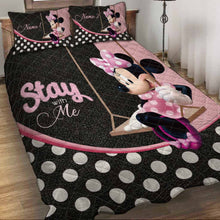 Load image into Gallery viewer, Personalized Minnie Mouse Quilt Set with Names for Kids