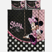 Load image into Gallery viewer, Personalized Minnie Mouse Quilt Set with Names for Kids