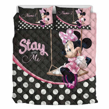 Load image into Gallery viewer, Personalized Minnie Mouse Quilt Set with Names for Kids