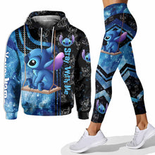 Load image into Gallery viewer, Personalized Stay With Me Hoodie and Leggings Set for Couples