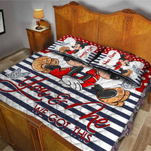 Load image into Gallery viewer, Personalized Mickey & Minnie Quilt Set for Couples | Unique Wedding Gift