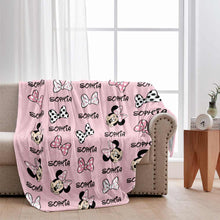 Load image into Gallery viewer, Personalized Mouse Ears Blanket Custom Name Soft Flannel Gift
