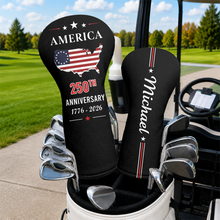 Load image into Gallery viewer, Personalized Golf Head Cover Custom Name 250th Anniversary Gift