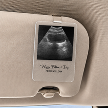 Load image into Gallery viewer, Personalized Acrylic Car Visor Clip Custom Photo Gift for Dad