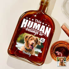 Load image into Gallery viewer, Personalized Photo Whiskey Bottle Custom Name Gift for Pet Lovers
