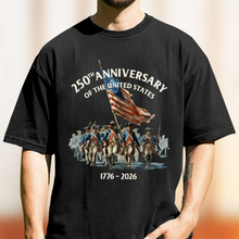 Load image into Gallery viewer, 250th Anniversary T-Shirt American Flag Gift for Him/Her