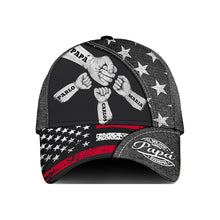 Load image into Gallery viewer, Personalized Fist Bump Hat Custom Names Gift for Dad