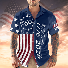 Load image into Gallery viewer, Personalized Hawaiian Shirt Custom Print Gift for 4th of July
