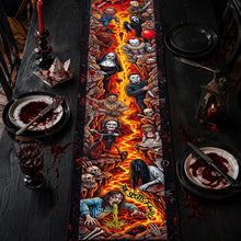 Load image into Gallery viewer, Personalized Halloween Quilt Table Runner Creepy Decor for Spooky Parties