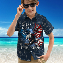 Load image into Gallery viewer, Personalized Hawaiian Shirt for Kids | 250th Anniversary Gift