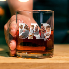 Load image into Gallery viewer, Personalized Whiskey Glass Custom Photo Gift for Dad