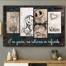 Load image into Gallery viewer, Personalized Couple Canvas Art Custom Name Gift for Anniversary