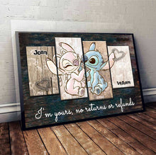 Load image into Gallery viewer, Personalized Couple Ohana Canvas Print Custom Names Gift