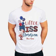 Load image into Gallery viewer, Personalized Independence Day Little Miss T-Shirt and Hoodie Custom Name Gift