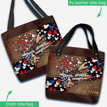 Load image into Gallery viewer, Personalized Independence Day Tote Bag with American Flag Design