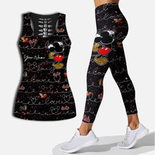 Load image into Gallery viewer, Personalized Cute Mouse Ears Hollow Tank Top & Leggings Set