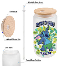 Load image into Gallery viewer, Personalized Ohana Can Glass with Straw Custom Name Gift