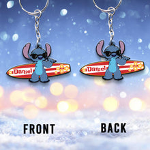 Load image into Gallery viewer, Personalized Ohana Keychain Custom Name Gift for Beach Lovers