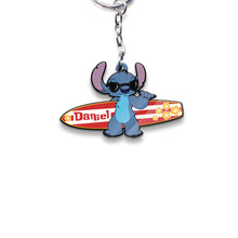 Load image into Gallery viewer, Personalized Ohana Keychain Custom Name Gift for Beach Lovers
